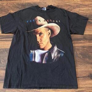 Vintage 90s Garth Brooks Fresh Horses World Tour Large T Shirt Country 1996